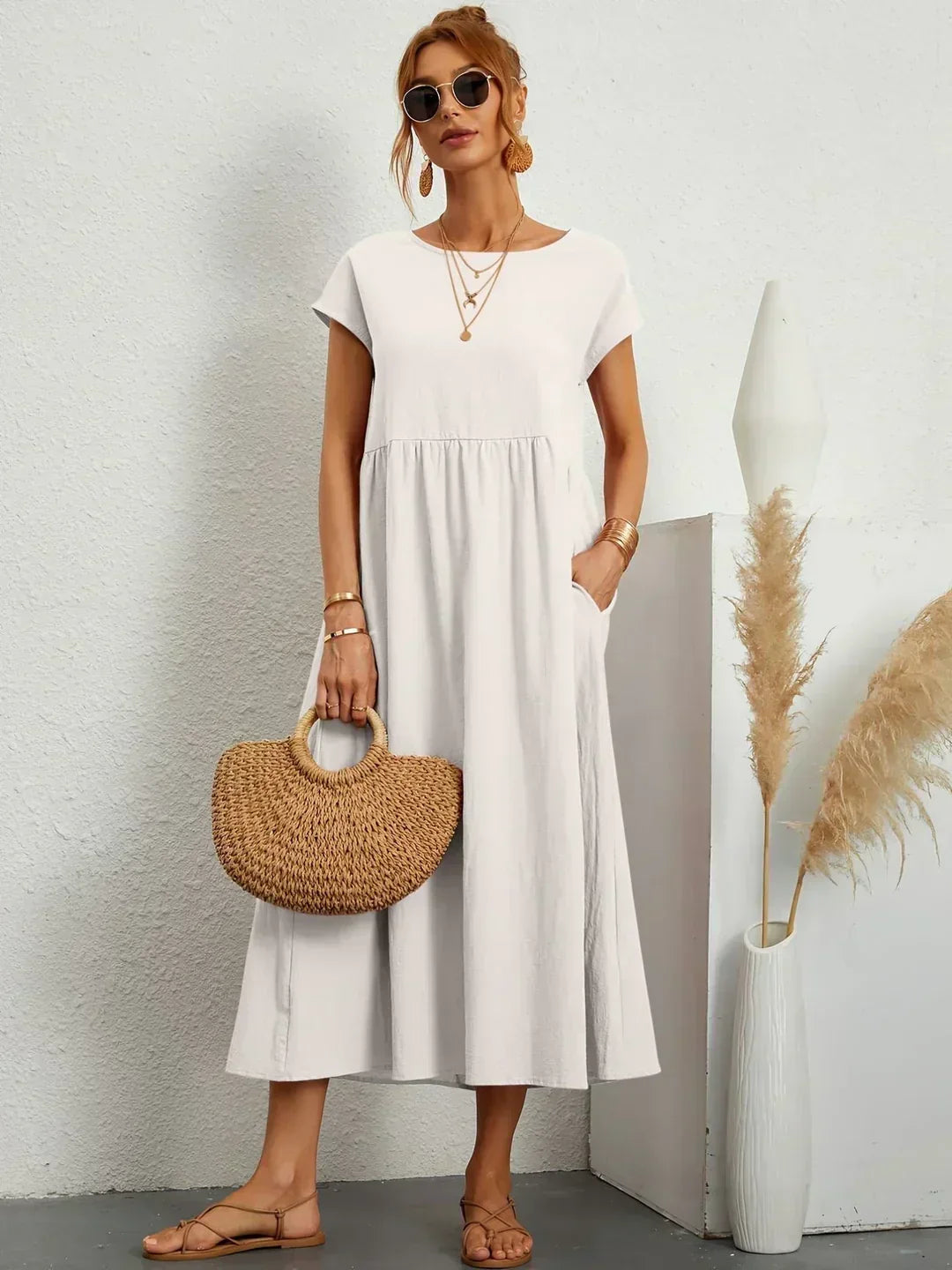 Nataly - Robe Midi Décontractée