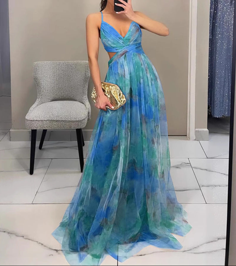 Delacroix - Robe Maxi Florale Élégante