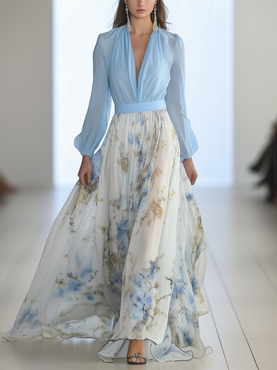 Elena - Maxi robe à imprimé floral Éblouissant