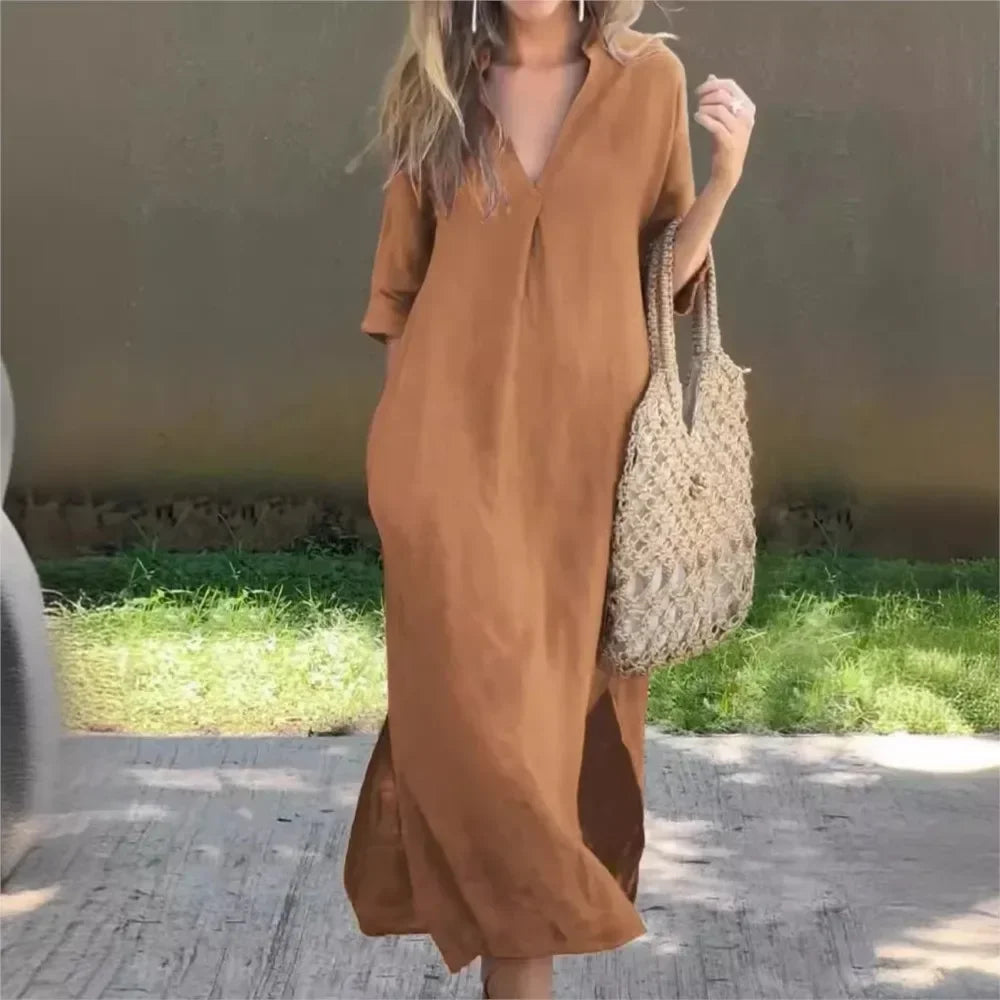 Fiora - Robe Longue Décontractée