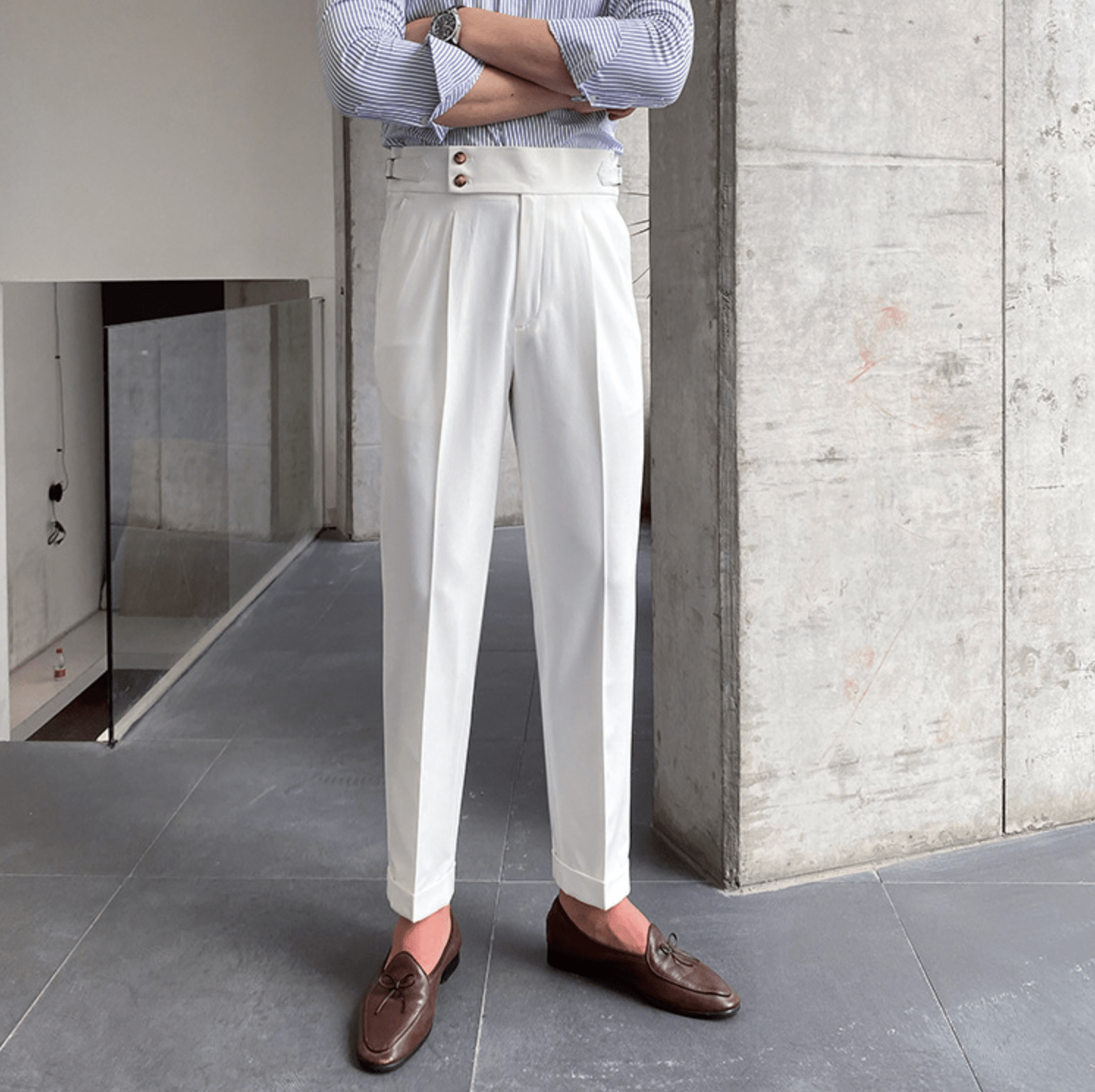 Edward - Pantalons Taille Haute Élégants
