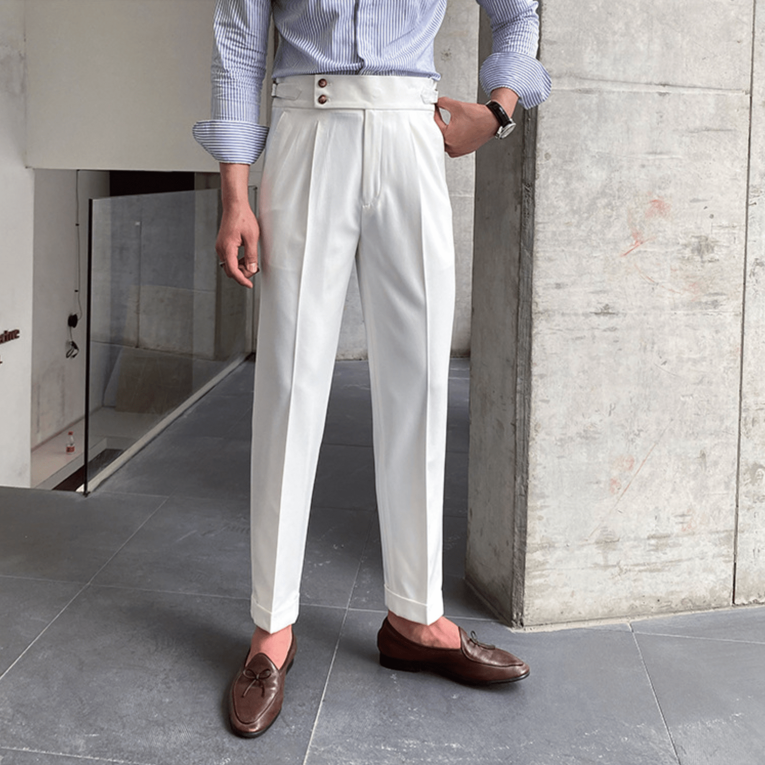 Edward - Pantalons Taille Haute Élégants