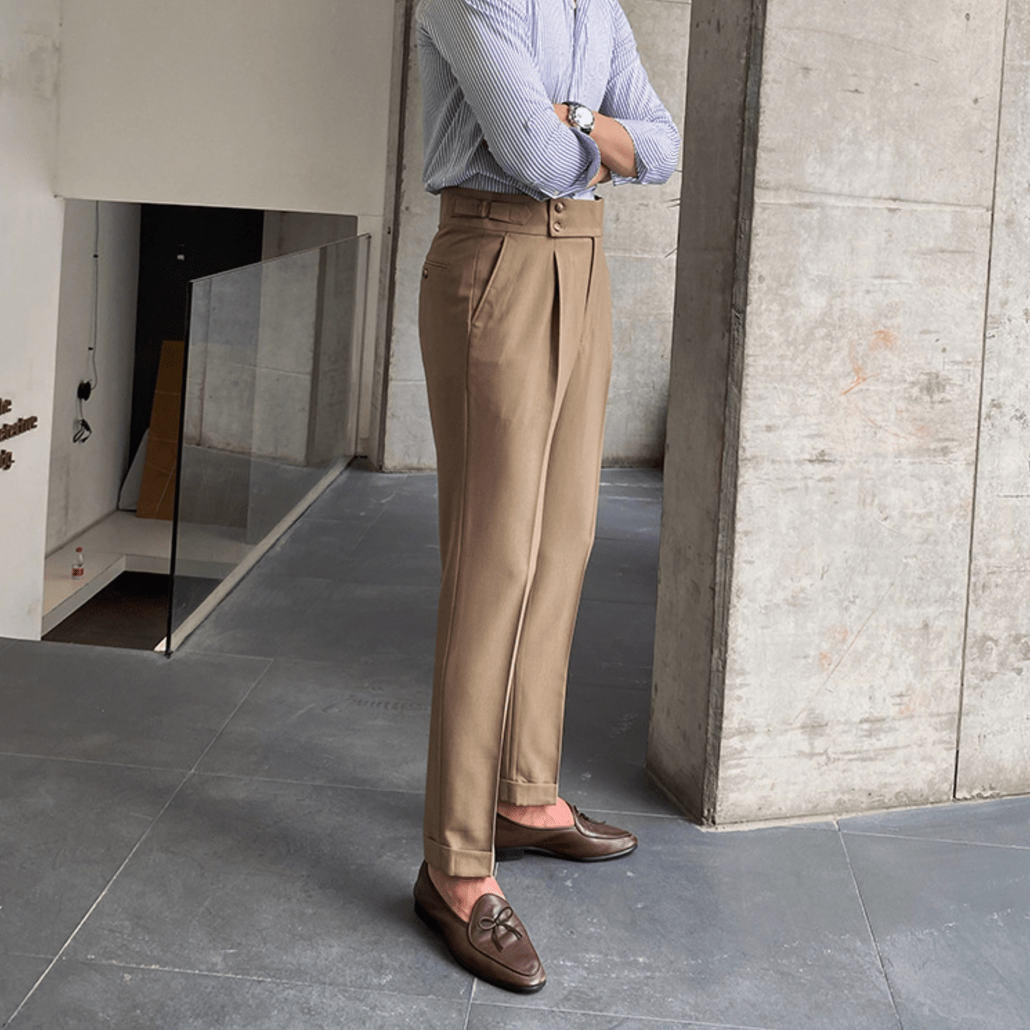 Edward - Pantalons Taille Haute Élégants