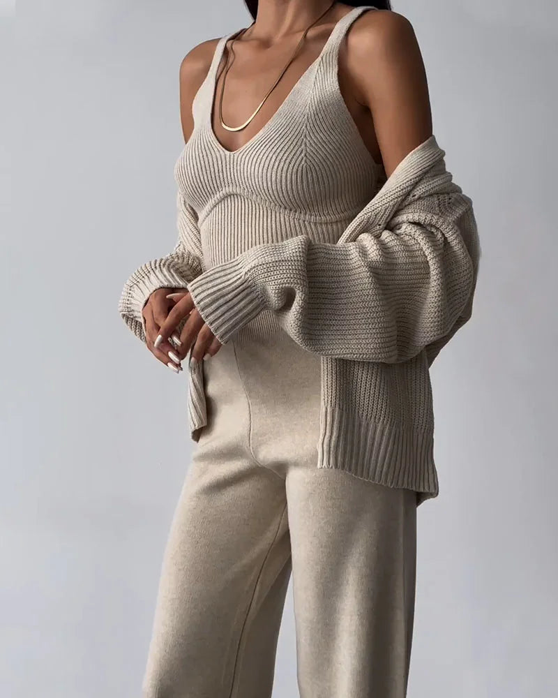 Amandine - Ensemble Tricoté Élégant
