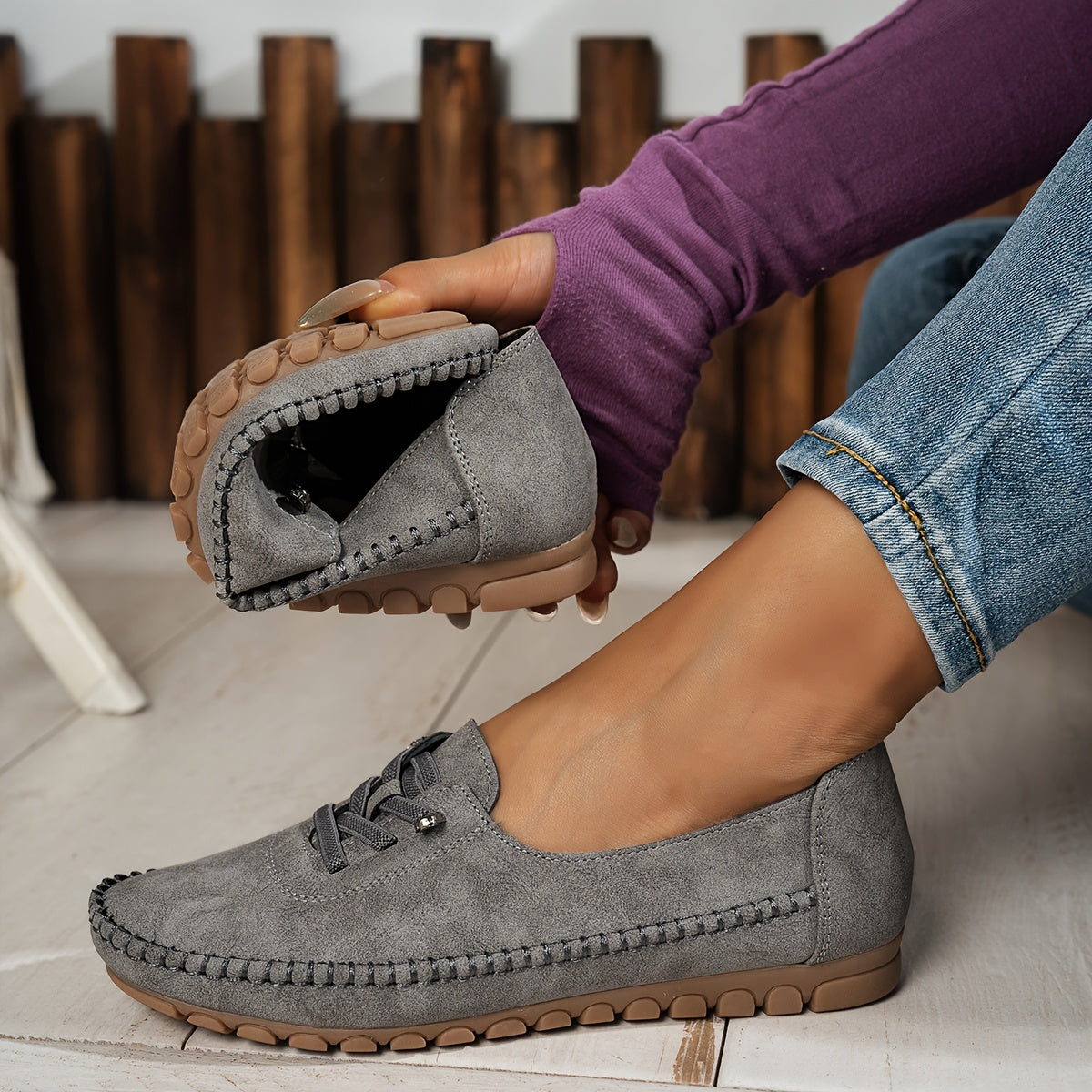 Renee - Mocassins Confortables Antidérapants