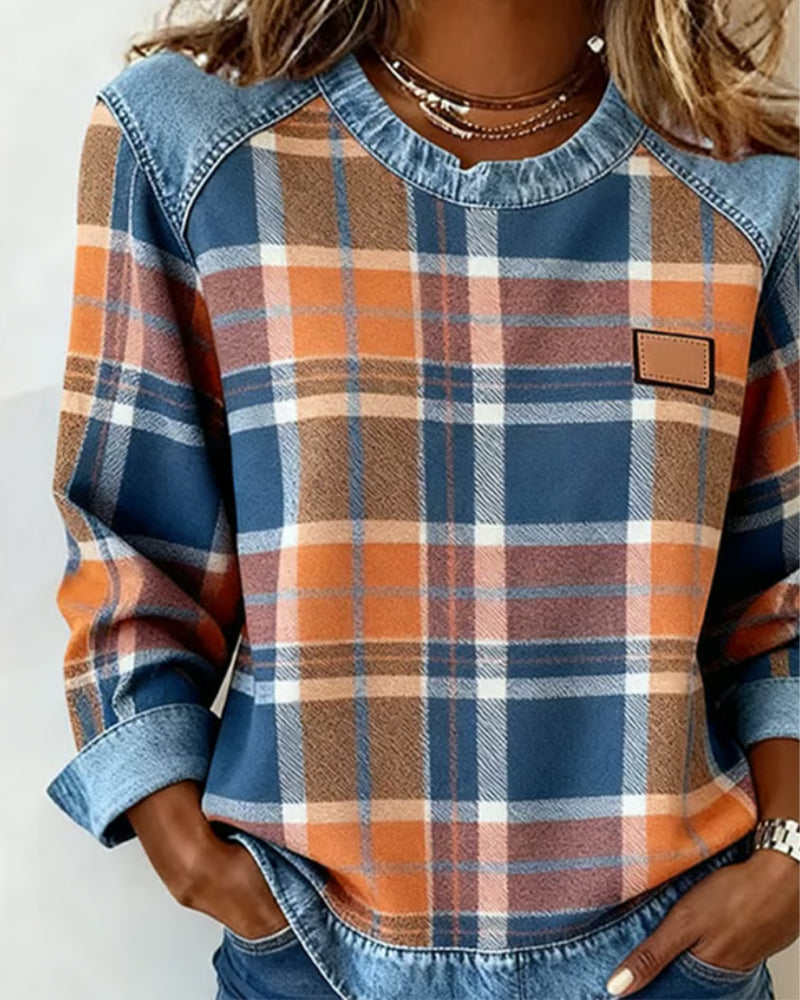 Célia - Sweatshirt Patchwork Audacieux
