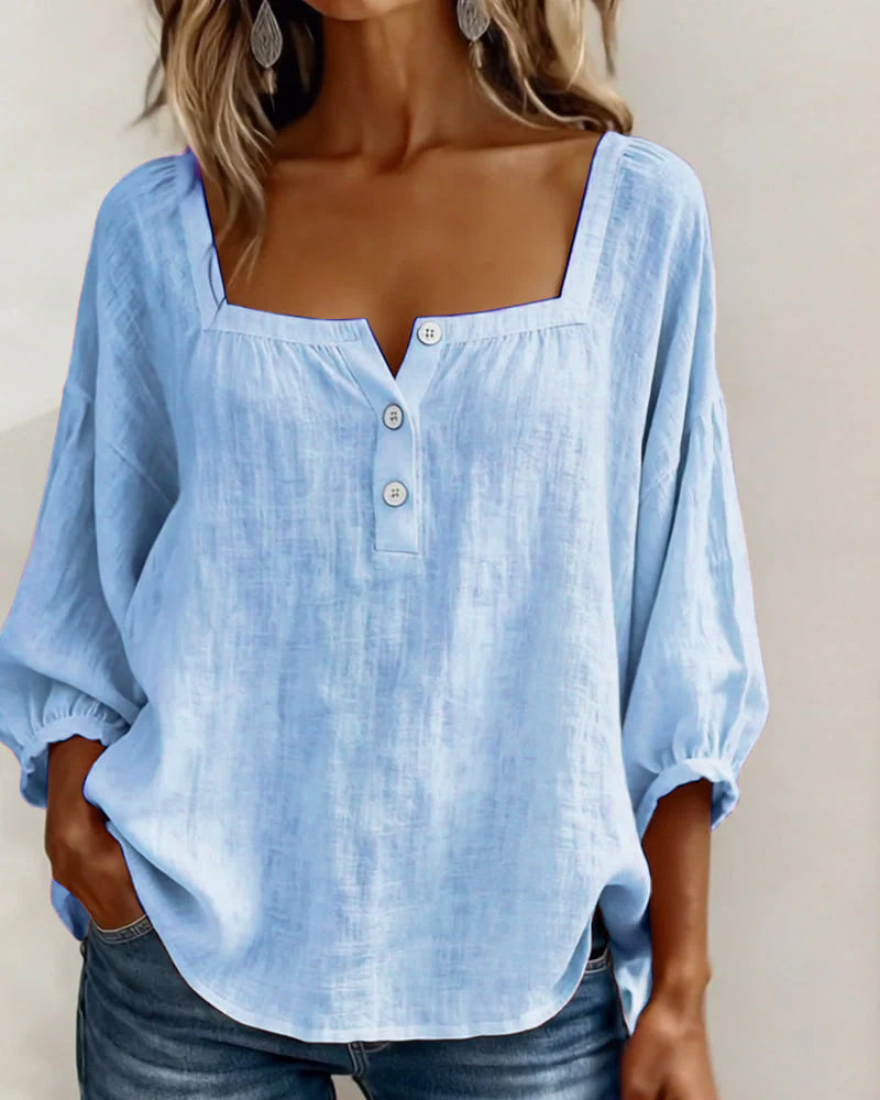 Nina | Blouse à Manches Bouffantes