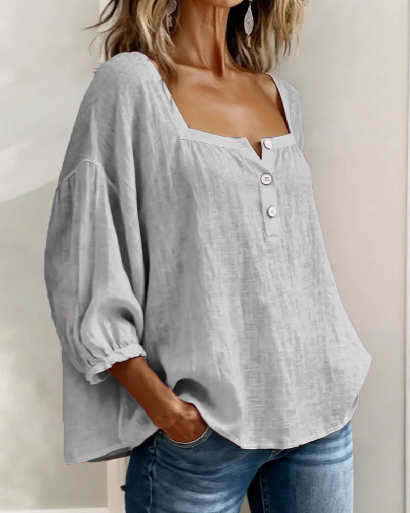 Nina | Blouse à Manches Bouffantes