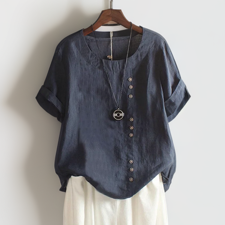 Isla - T-Shirt Chic Avec Boutons