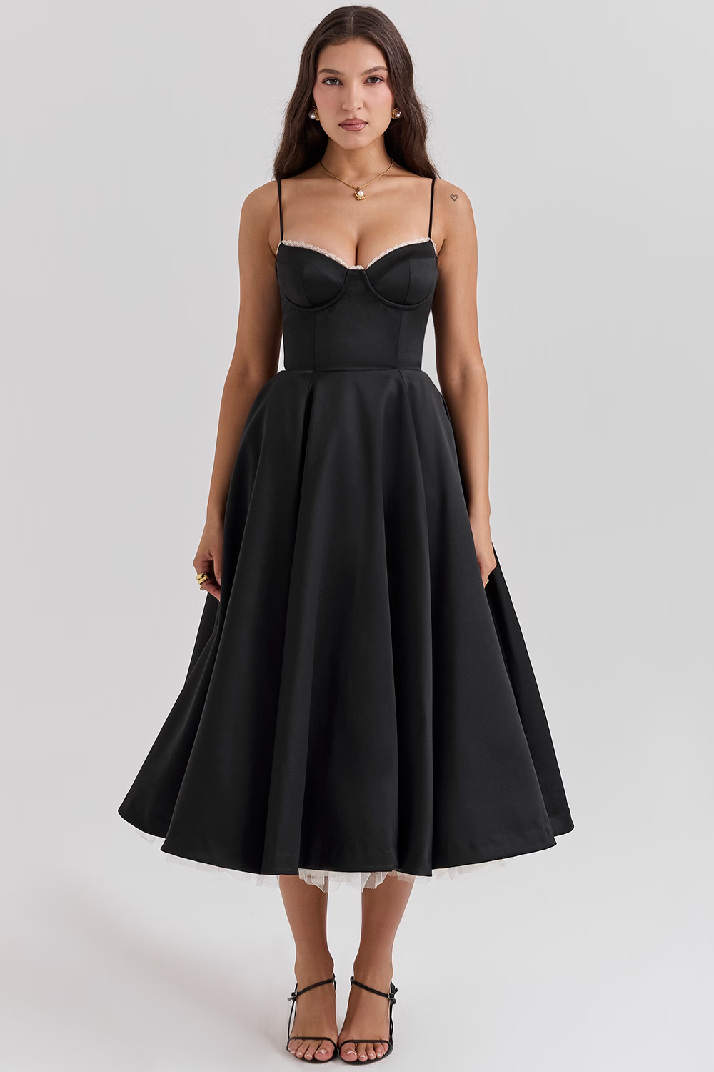 Louane - Élégante Robe Midi — Maison Lioré Paris