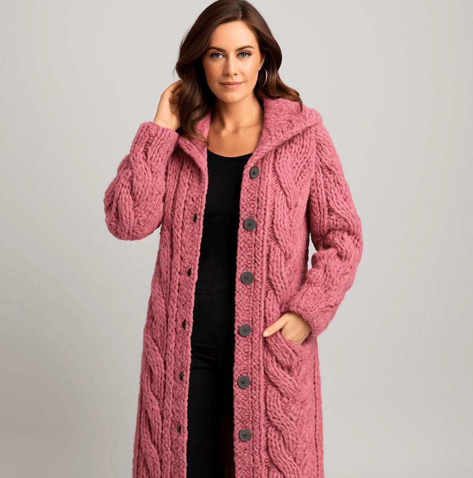 Marylin - Manteau Tricoté Élégant