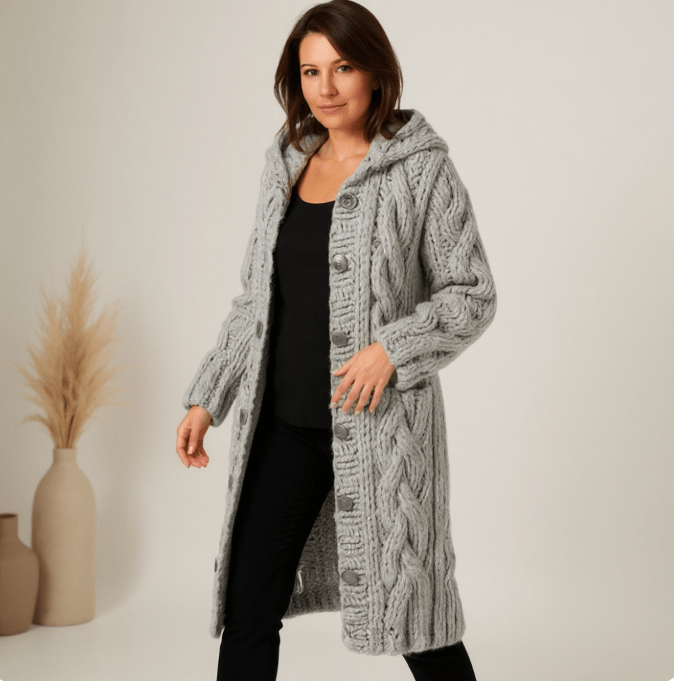 Marylin - Manteau Tricoté Élégant
