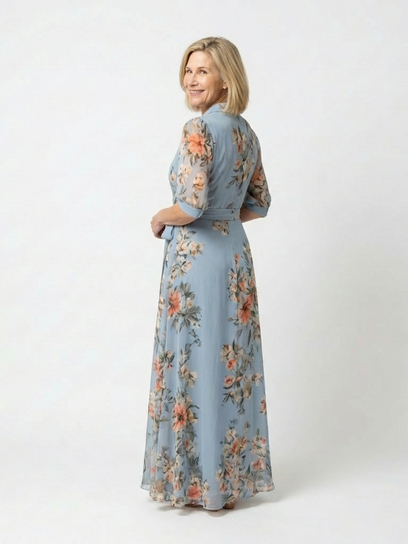 Elowen - Robe Maxi Fluide Fleurie